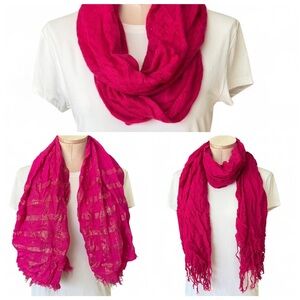 Scarf Bundle 3 Hot Pink Soft Scarves